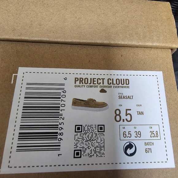 NIB Project Cloud Boat Deck Shoes Sneakers Loafers Size 9 Topsiders Canvas - Picture 9 of 13